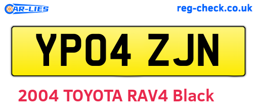 YP04ZJN are the vehicle registration plates.
