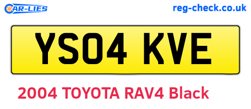 YS04KVE are the vehicle registration plates.