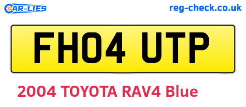 FH04UTP are the vehicle registration plates.