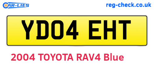 YD04EHT are the vehicle registration plates.