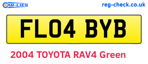 FL04BYB are the vehicle registration plates.