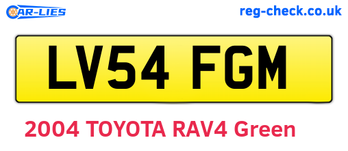LV54FGM are the vehicle registration plates.
