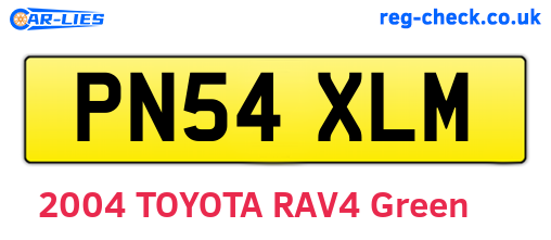 PN54XLM are the vehicle registration plates.