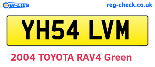 YH54LVM are the vehicle registration plates.