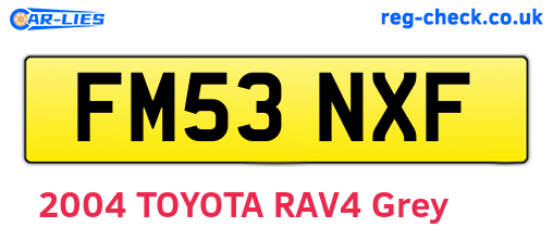 FM53NXF are the vehicle registration plates.