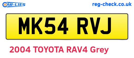 MK54RVJ are the vehicle registration plates.