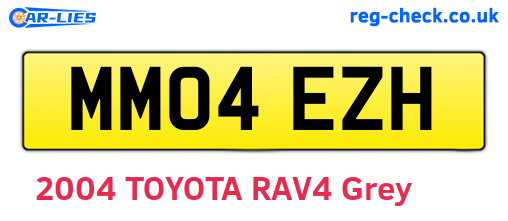 MM04EZH are the vehicle registration plates.