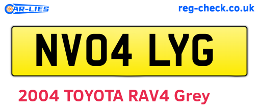 NV04LYG are the vehicle registration plates.