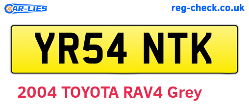 YR54NTK are the vehicle registration plates.