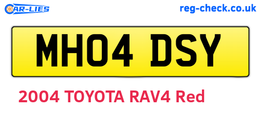 MH04DSY are the vehicle registration plates.