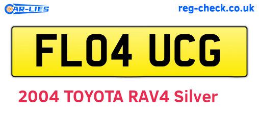 FL04UCG are the vehicle registration plates.