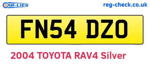 FN54DZO are the vehicle registration plates.