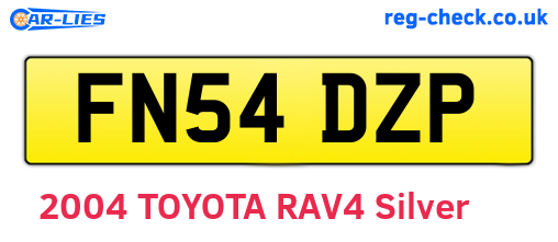 FN54DZP are the vehicle registration plates.