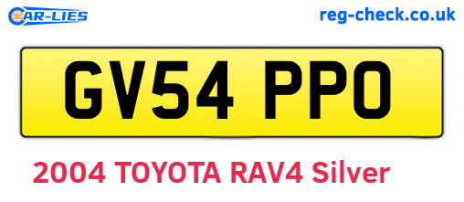GV54PPO are the vehicle registration plates.
