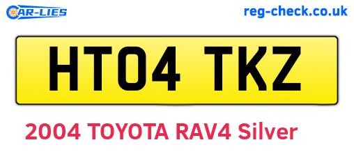 HT04TKZ are the vehicle registration plates.