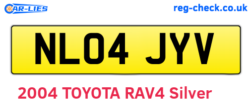 NL04JYV are the vehicle registration plates.