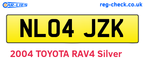 NL04JZK are the vehicle registration plates.