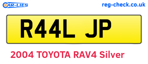 R44LJP are the vehicle registration plates.