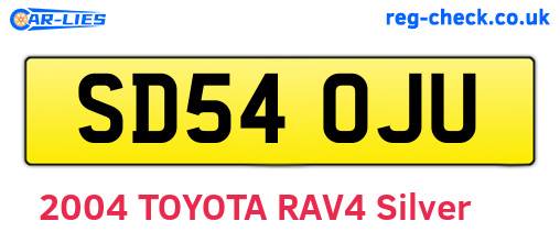 SD54OJU are the vehicle registration plates.