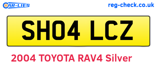 SH04LCZ are the vehicle registration plates.