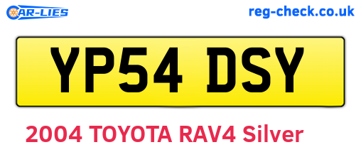 YP54DSY are the vehicle registration plates.