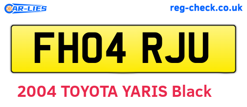 FH04RJU are the vehicle registration plates.