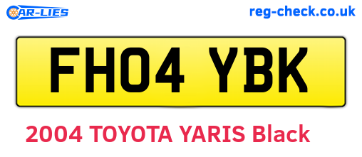 FH04YBK are the vehicle registration plates.