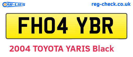 FH04YBR are the vehicle registration plates.