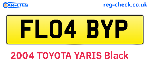 FL04BYP are the vehicle registration plates.