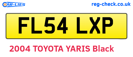FL54LXP are the vehicle registration plates.