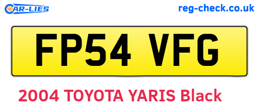 FP54VFG are the vehicle registration plates.