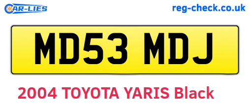 MD53MDJ are the vehicle registration plates.