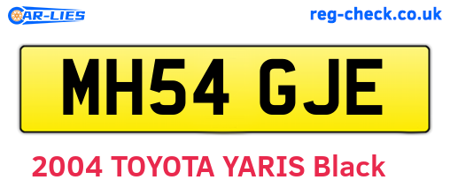 MH54GJE are the vehicle registration plates.