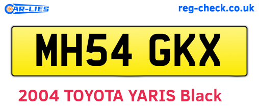 MH54GKX are the vehicle registration plates.