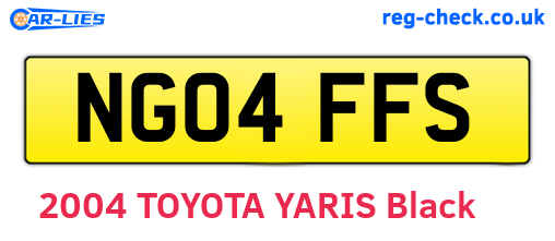 NG04FFS are the vehicle registration plates.