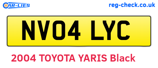 NV04LYC are the vehicle registration plates.