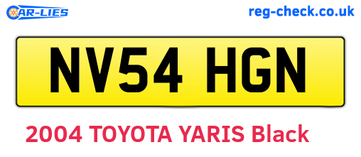 NV54HGN are the vehicle registration plates.