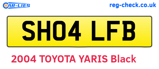 SH04LFB are the vehicle registration plates.