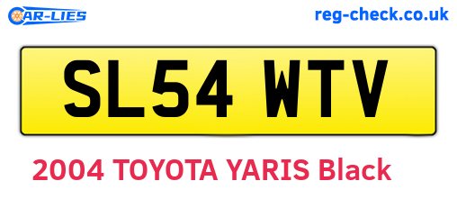 SL54WTV are the vehicle registration plates.