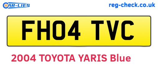 FH04TVC are the vehicle registration plates.