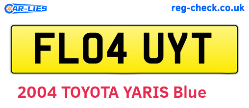 FL04UYT are the vehicle registration plates.