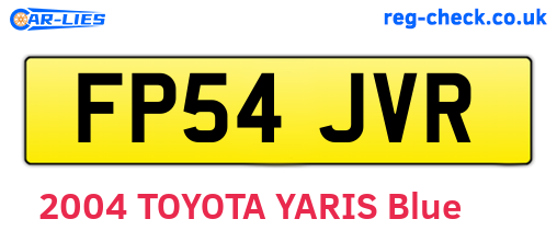 FP54JVR are the vehicle registration plates.