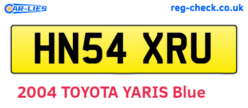 HN54XRU are the vehicle registration plates.