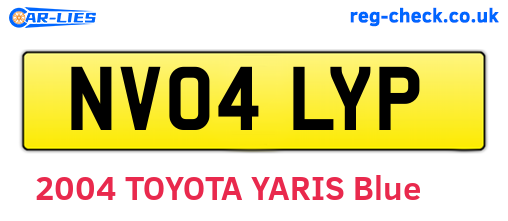 NV04LYP are the vehicle registration plates.