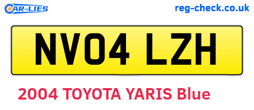 NV04LZH are the vehicle registration plates.