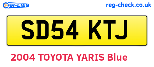 SD54KTJ are the vehicle registration plates.