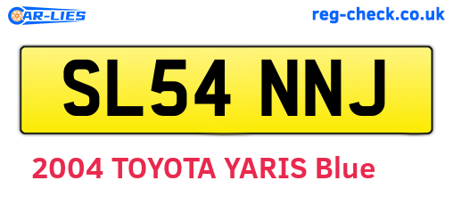 SL54NNJ are the vehicle registration plates.