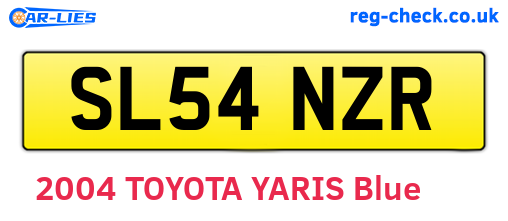SL54NZR are the vehicle registration plates.