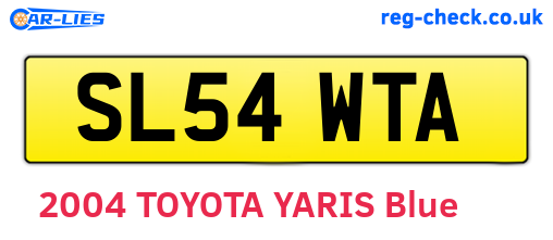 SL54WTA are the vehicle registration plates.