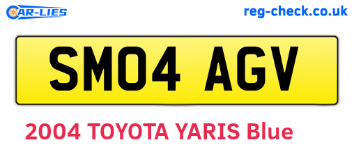 SM04AGV are the vehicle registration plates.